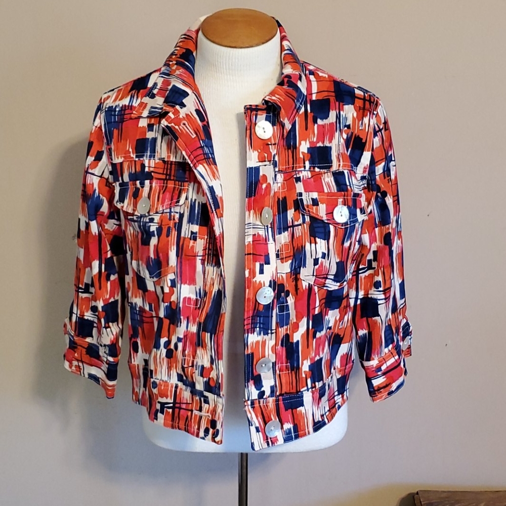 Ruby Rd Cropped Lined Jacket Size 10p - image 3
